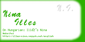 nina illes business card